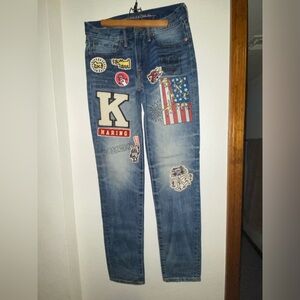AE X Keith Haring Men's Slim Fit Jeans From American Eagle 28/32